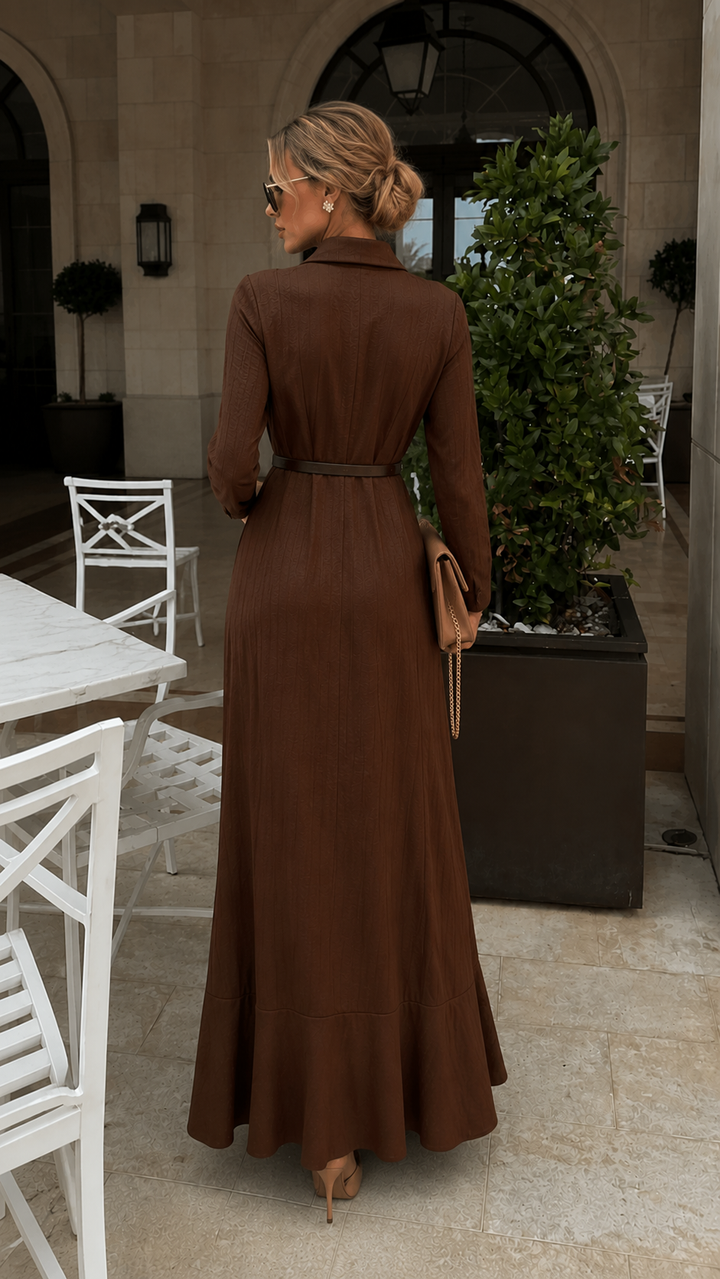 2284 ELBİSE Kahverengi