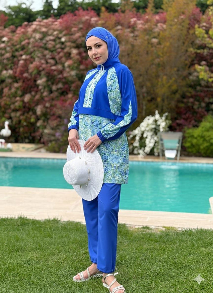 ETNİK DESENLİ TESETTÜR MAYO Saks
