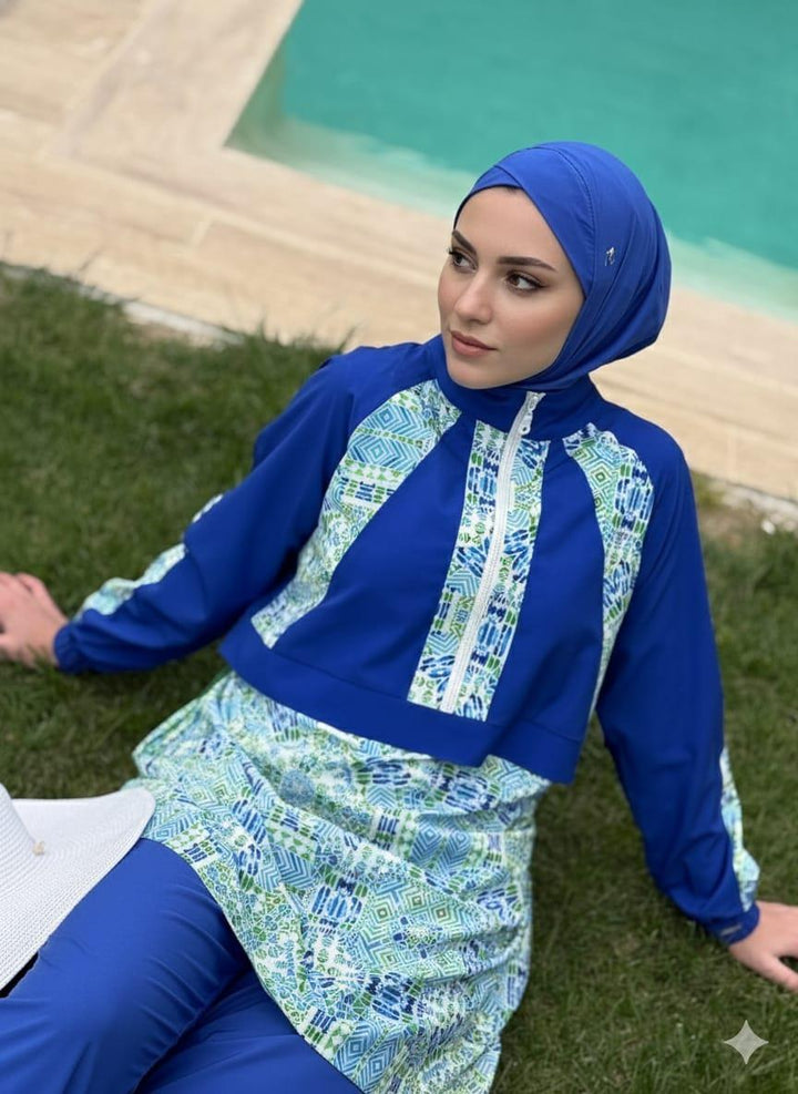 ETNİK DESENLİ TESETTÜR MAYO Saks