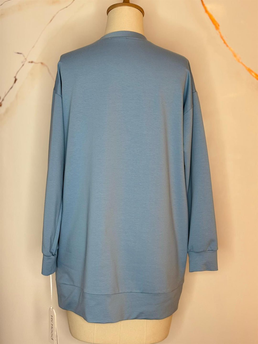 SIRA TAŞLI NAKIŞLI SWEATSHIRT İndigo